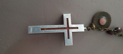 Rosario antiguo de cuentas de madera – decoratieve objecten, Metal, Wood (photo 2 of 8)