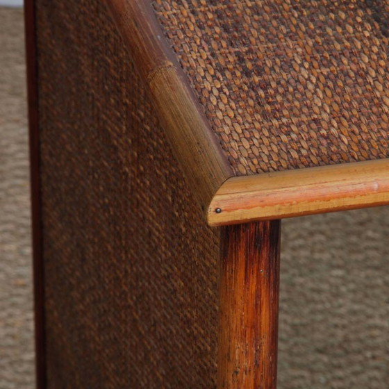 Image 1 of Vintage wicker, bamboo and brass desk by Dal Vera, 1970