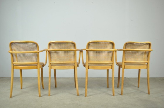 Image 1 of Set of 4 vintage Joseph Hoffmann No. 811 Prague chairs by FMG, 1950s, Poland