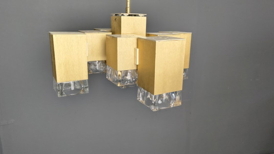 Image 1 of Lustre cubique vintage de Gaetano Sciolari, années 1970
