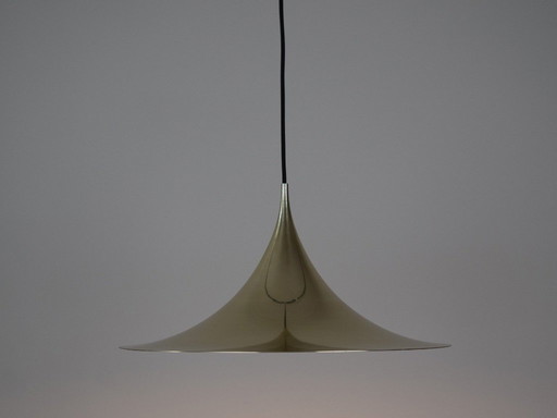 Danish vintage Semi pendant lamp by Bonderup and Thorup, Fog og Morup, 1968