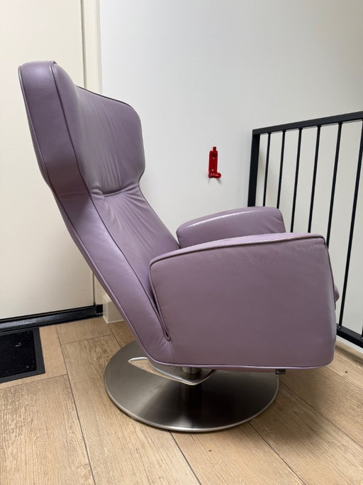 Leolux Ottana Plus relax fauteuil Lila Leder