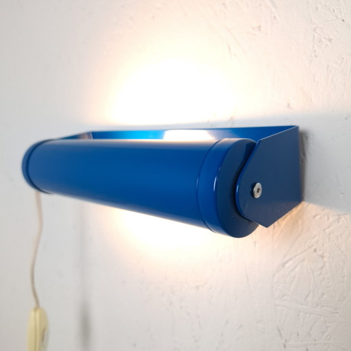 Lámpara de pared vintage g&g metal azul años 70