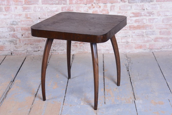 Gerestaureerde Art Deco "Spider"-tafel van J. Halabala, UP Závody, eikenhout, Tsjechië, jaren 1940. (photo 8 of 10)