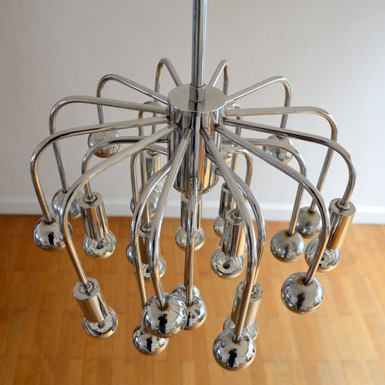 Image 1 of Lustre Sputnik / Space age / 9 feux Design 1970s