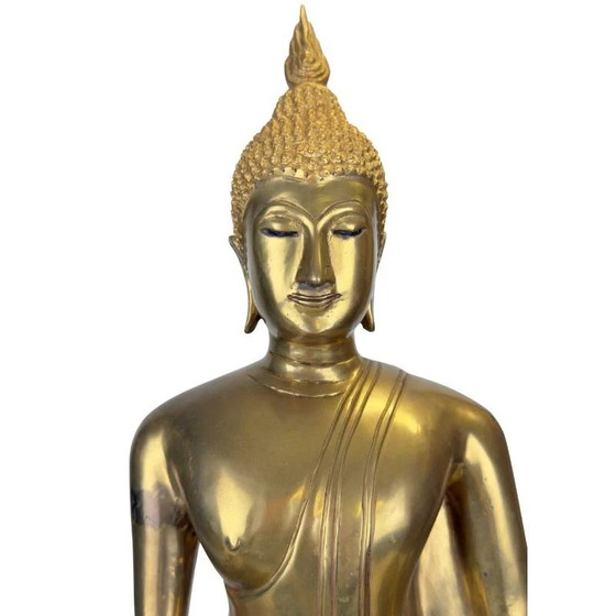 Buda tailandés antiguo – Período Rama V – Bronce dorado al fuego (54cm) – Esculturas (photo 14 of 17)