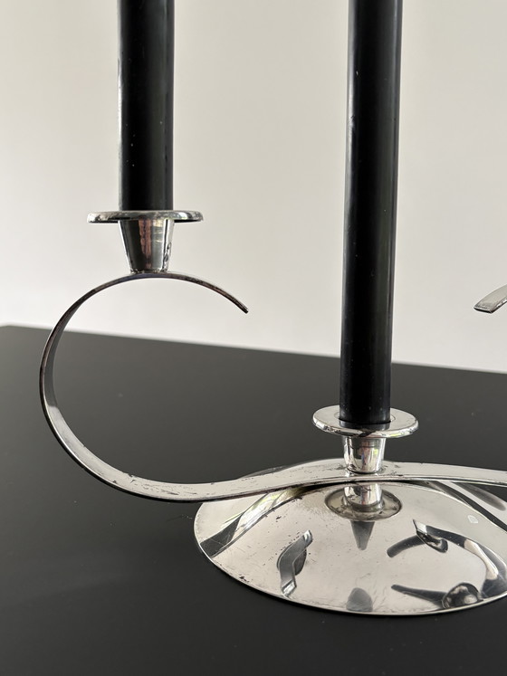 Image 1 of Vintage 1960s silver-plated candlestick, brand Sola