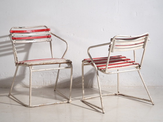 Chaises de jardin empilables antiques (c.1920). Lot de 2 pièces – Iron, Rustic (photo 16 of 28)
