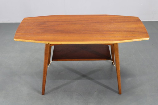 Table basse danoise en teck et chêne des années 1960