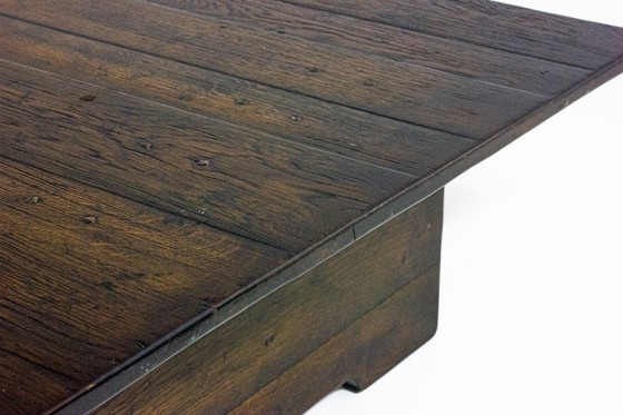 Image 1 of Großer Couchtisch aus Holz im brutalistischen Stil