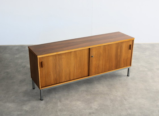Vintage Sideboard | Sideboard | Filing Cabinet | 1960s – Wood, Chrome (photo 9 of 9)