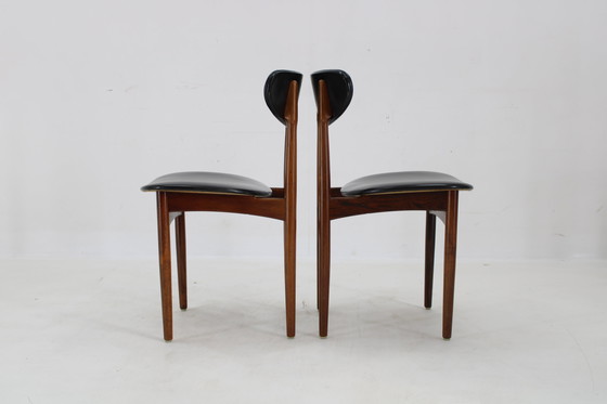 Image 1 of 1960S Set Of Six Scantic Mobelvaerk Dining Chairs In Leatherette, Denmark