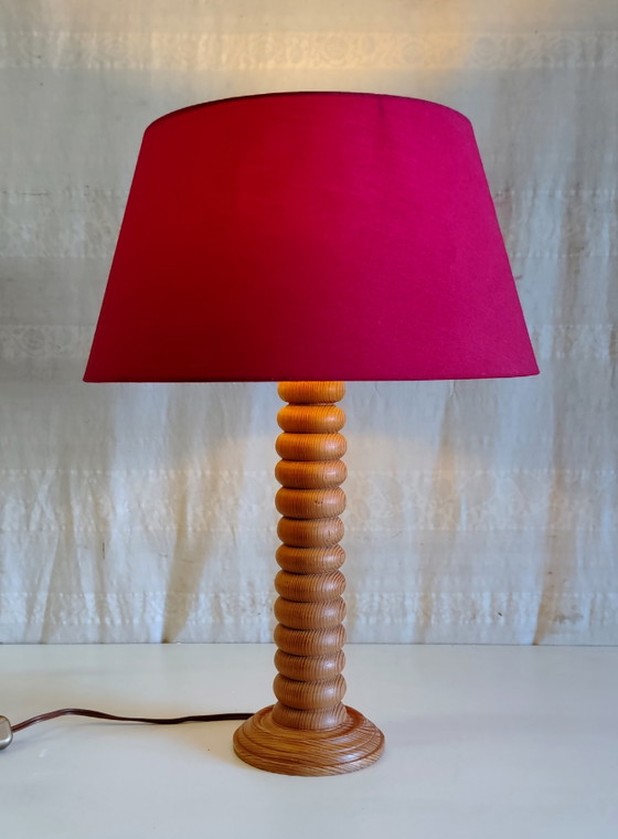 Pied de Lampe à Poser en Bois Massif Style Scandinave - Mid. XXeme – Wood (photo 4 of 8)
