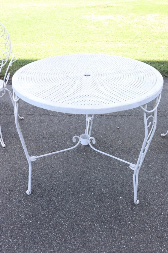 Image 1 of Tuinset met tafel en 6 fauteuils, Italië, jaren 70