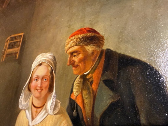 Image 1 of Zacharia Noterman (1823 - 1890) - dipinto ad olio del XIX secolo