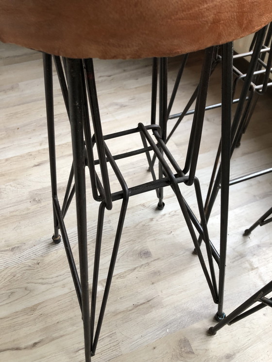 Image 1 of 3 x Lebber barkrukken Brutalist - hele goede staat!