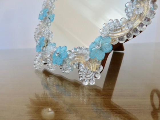Specchio Veneziano in Vetro di Murano, Da Appoggiare o Appendere, 1950 – Murano Glass (photo 10 of 15)