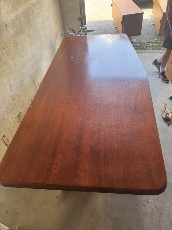 Image 1 of Wilhelm Renz conference table 250 cm with 2 filing modules, Mid - Century, 1970s