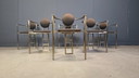 Post modern dining chairs by Belgochrom, set of 6 - 1980s