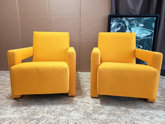 Image 1 of CASSINA 2x Poltrona 637 Utrecht 2024 (NUOVO, mai usato) in lana gialla KVDRAT € 6.600