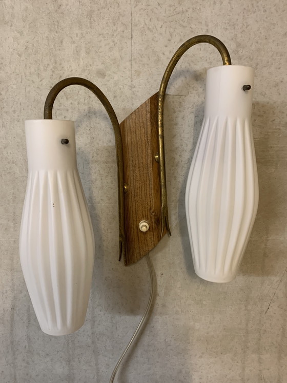 Image 1 of Scandinavian double wall lamp 1950s