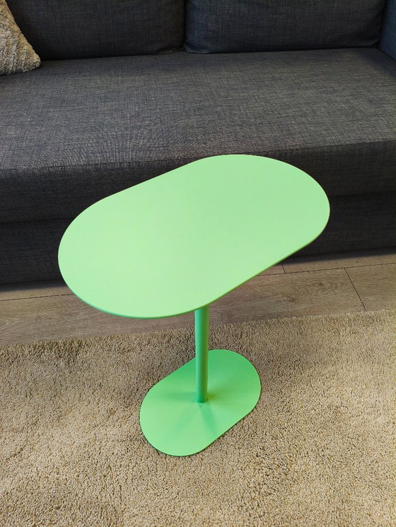Image 1 of Modern Green Metal Side Table