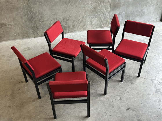 Image 1 of Set van 6 vintage stoelen - Cees Braakman Pastoe ’60