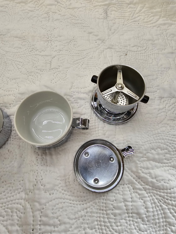 Image 1 of Ensemble de Cafetières Individuelles avec Tasse Vintage