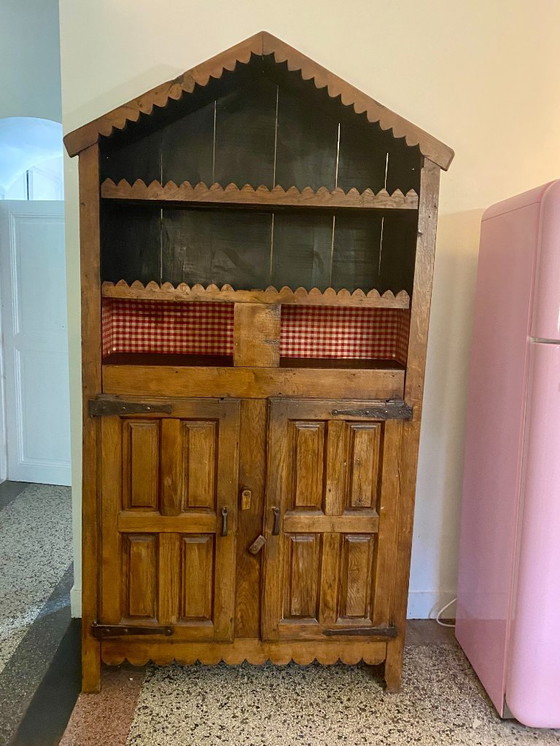 Image 1 of Très belle armoire rustique Wabi-Sabi en hêtre massif.