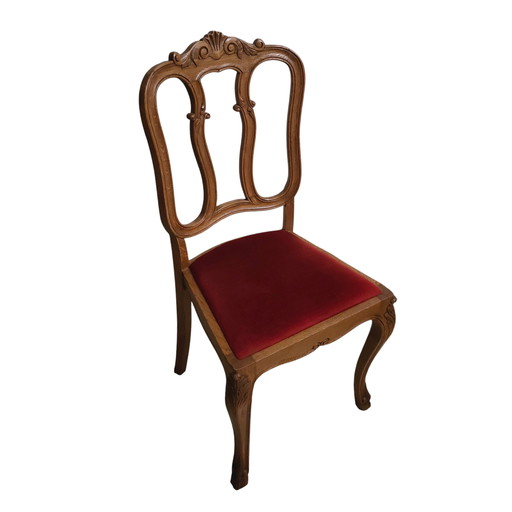 Houten stoel - Lodewijk XVI-stijl - jaren 60/70