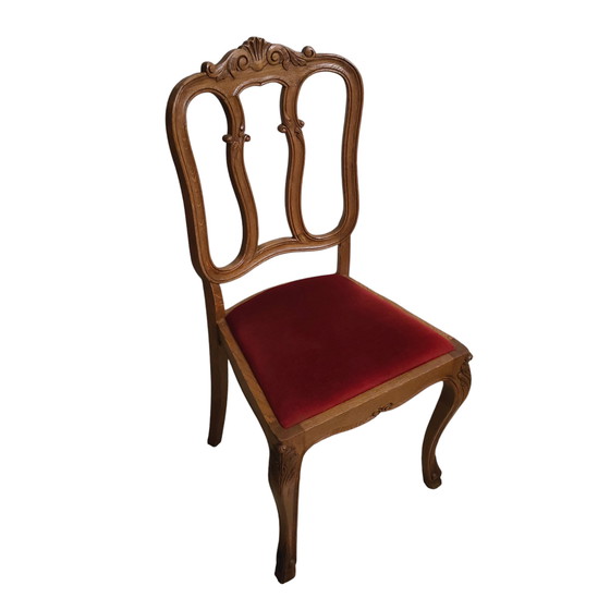 Image 1 of Holzstuhl – Stil Louis XVI – 1960er/70er Jahre