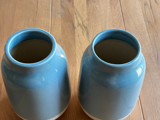 Set de 2 Vases Scapa Home - bleu/beige, Céramique (photo 5 sur 5)