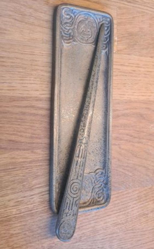 Tiffany Studios tray and letter opener