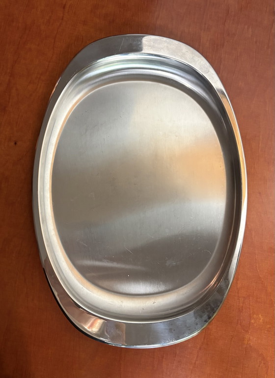 Image 1 of Plateau vintage Alessi en acier inoxydable (inox 18/10)