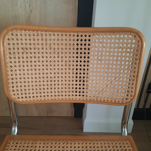 6 Sedie da pranzo Marcel Breuer – eetkamerstoelen, Metal, Rattan (photo 2 of 6)