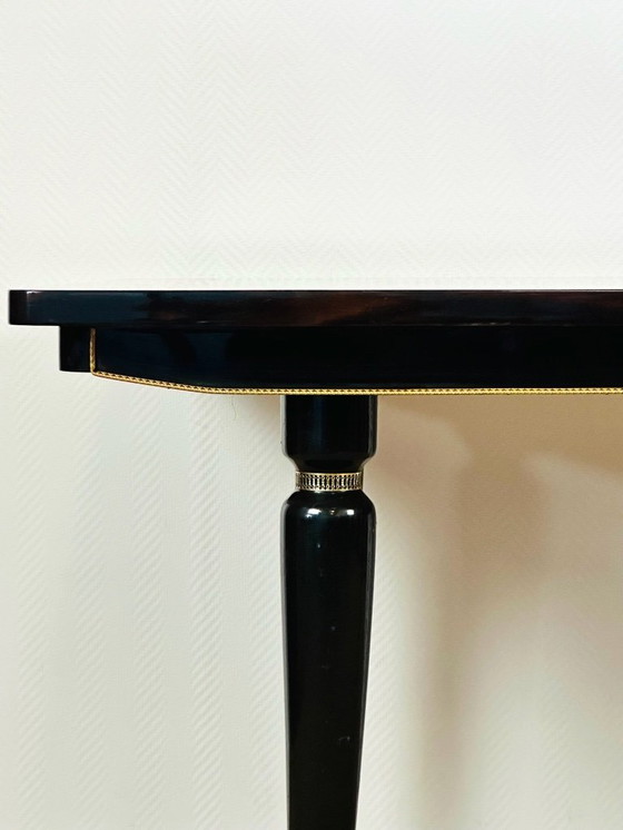 Image 1 of Art Deco eettafel van Macassar ebbenhout, 1940