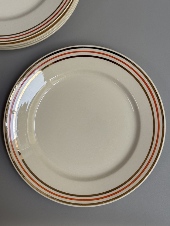 Image 1 of Boch Frères La Louvière, Belgio – Anni '40, 25 cm - Set di 6 Piatti Piani Vintage