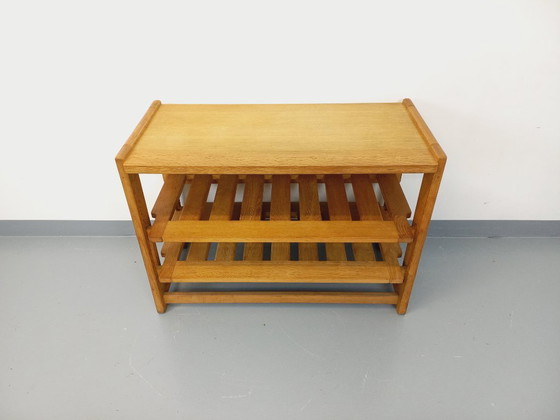 Image 1 of Guillerme et Chambron vintage solid oak open storage unit from the 60s