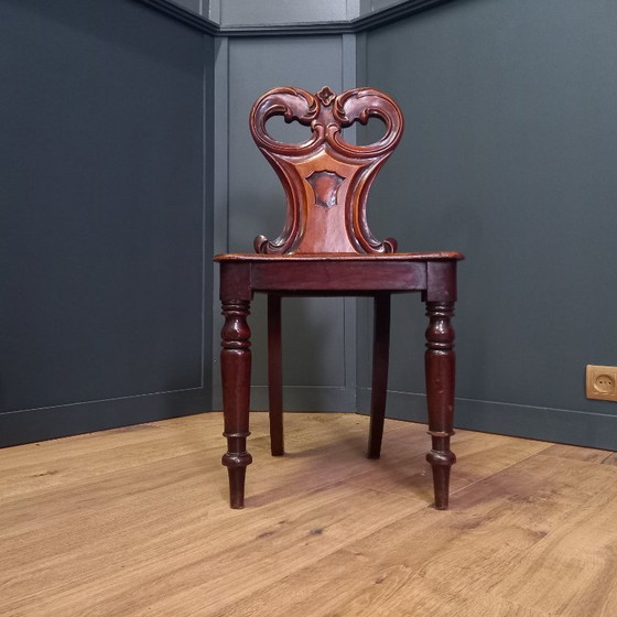 Image 1 of Set of English Georgian hall chairs