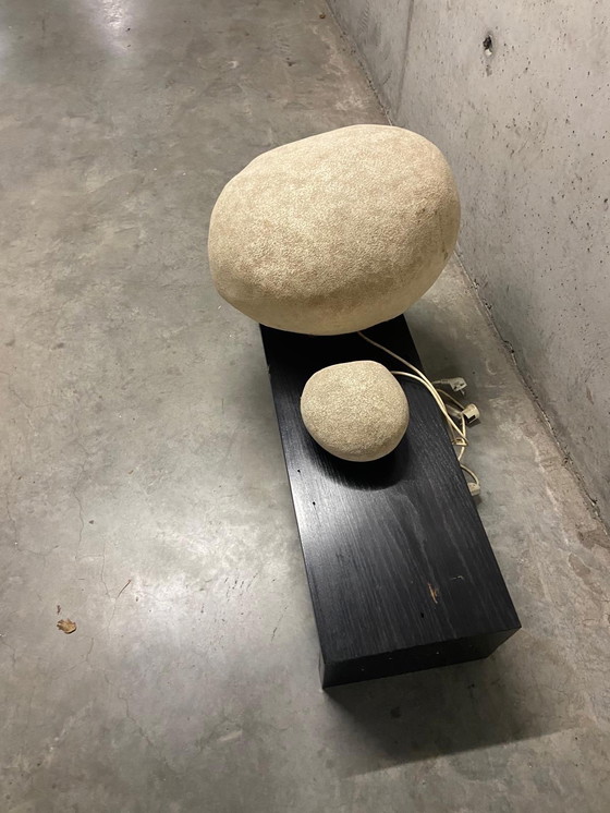 Image 1 of Set di lampade Dora Moonrock (grande e piccola) di André Cazenave