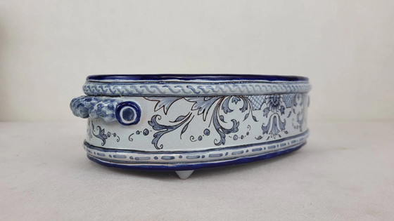Planter / Basin in Nevers Montagnon earthenware – Gabriel, Plant pot, Porcelain (photo 3 of 8)