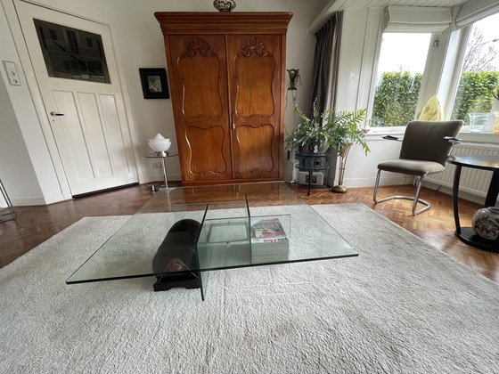 Image 1 of Vierkante glazen salontafel