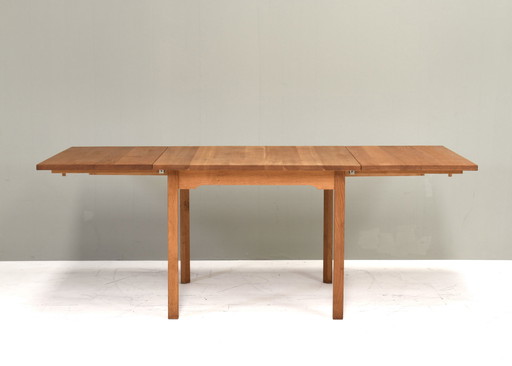 Tavolo da pranzo scandinavo con ribalta in rovere – circa 1970-80
