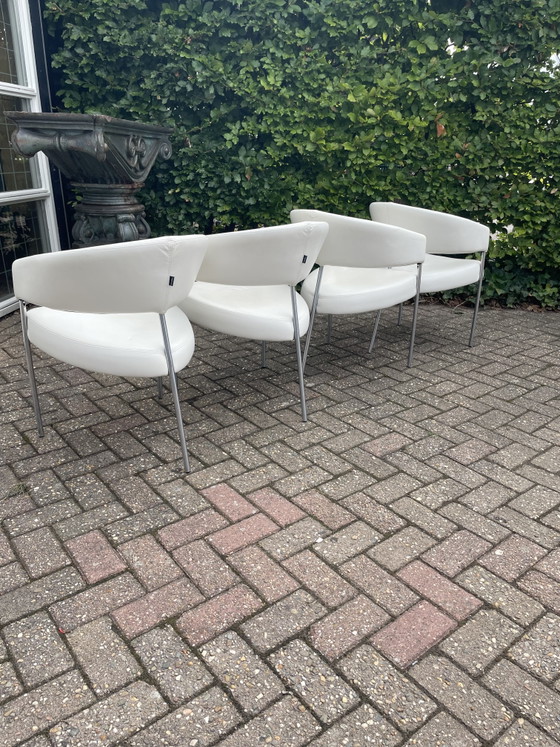 4 Gelderland eetkamerstoelen, Castelijn – Leather, Metal (photo 6 of 15)