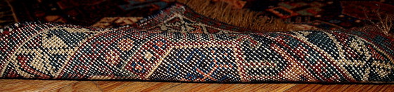 Image 1 of Bolso persa Khamseh antiguo, coleccionable y hecho a mano, 1,9" x 1,11" (58 cm x 67 cm), década de 1880 - 1B318