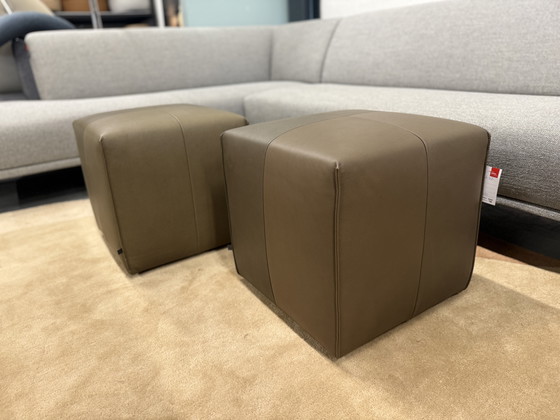 Image 1 of 2 Eyye Kub 47 Tabouret Cera Clay cuir