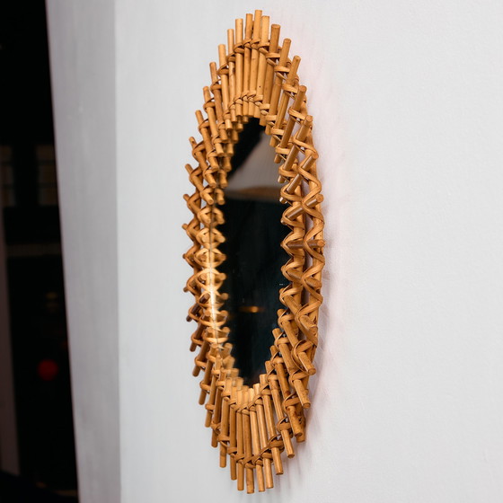 Image 1 of MK10881 Specchio con cornice in canna e rattan