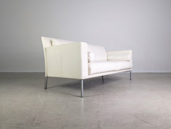 Image 1 of 2x Original Walter Knoll Zweisitzer Sofa Design Couch Jason Leder