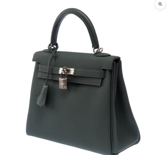 Image 1 of Sac Hermes Kelly 25 en Cuir Vert - 103493
