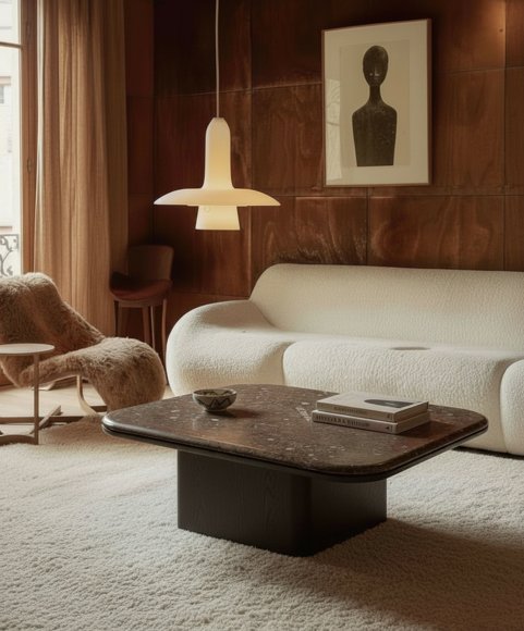 Mesa de centro brutalista vintage